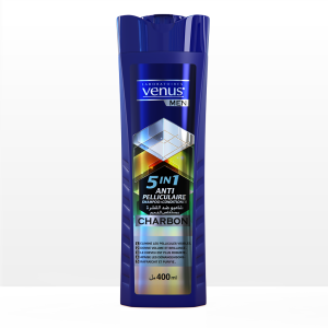 SHAMPOOING ANTIPELLICULAIRE 5EN1 CHARBON-400ML-