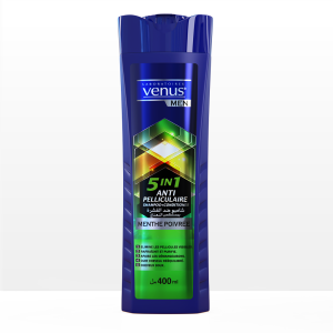 SHAMPOOING ANTIPELLICULAIRE 5EN1 MENTHE POIVRÉE -400ML-
